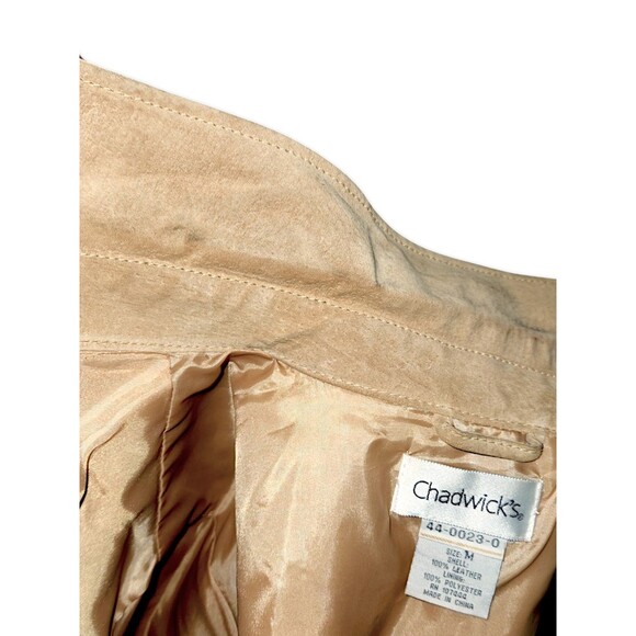 VTG Chadwicks Suede Tan Leather Womens Shacket Jacket Sz M Reg *Interior… - Picture 5 of 7